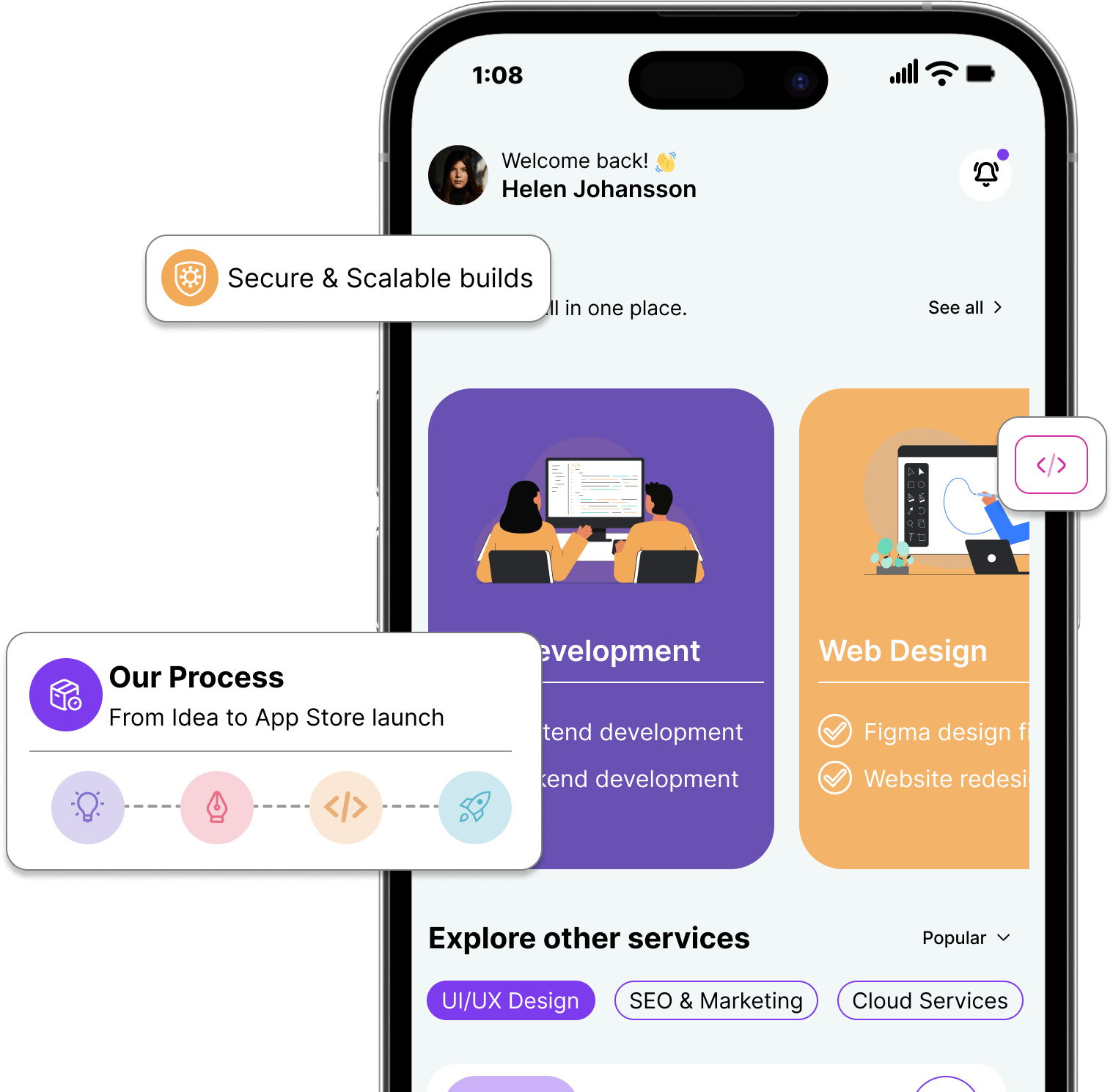 Secure and scalable app with premier apps